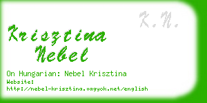 krisztina nebel business card